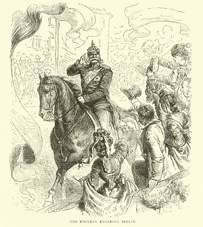 Kejsaren går in i Berlin, mars 1871 av English School