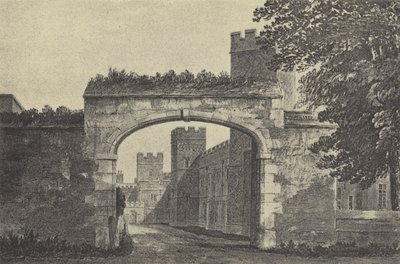 The Entrance to Westons Yard, 1818 (gravyr) av English School