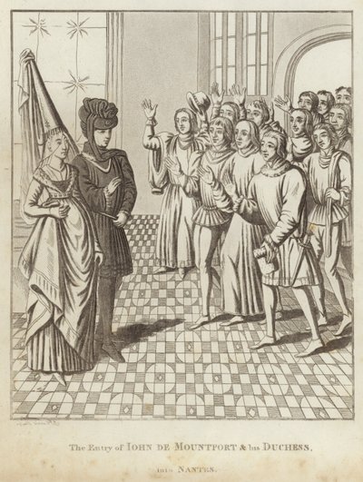 Iohn de Mountforts och hans hertiginnas intåg i Nantes av English School