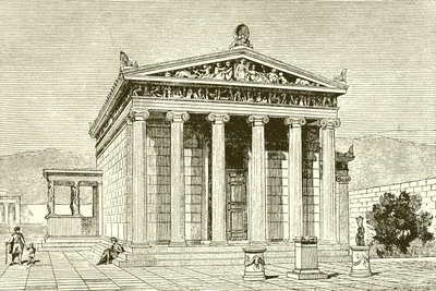 Erechtheion, ett berömt tempel i Aten till hjälten Erectheios av English School
