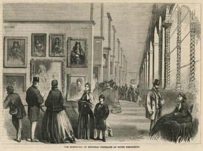 Utställningen av nationella porträtt i South Kensington av English School