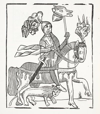 The Famous History of Guy Earl of Warwick, illustration från Chap-books of the artonde århundrade av John Ashton, pub. 1882 av English School