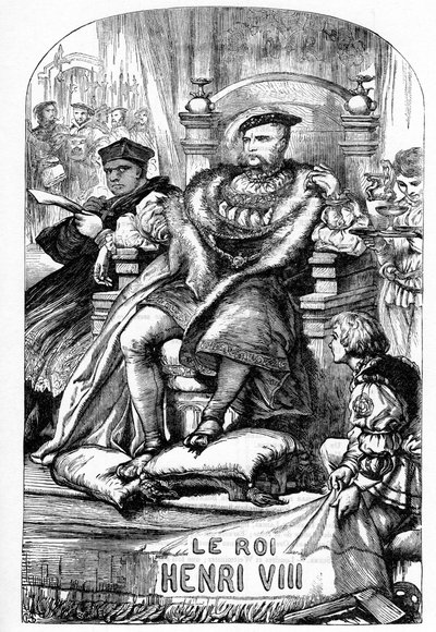 The Famous History of the Life of King Henry the Eighth - Illustration i "" Works complete by William Shakespeare"" 1866 - Illustrationerna och den allmänna formen för denna utgåva är lånade från Cassells illustrerade Shakespeare, publicerad i London av English School