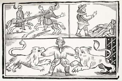 The Famous History of the Valiant London Prentice, illustration från Chap-books of the artonde århundradet av John Ashton, pub. 1882 av English School