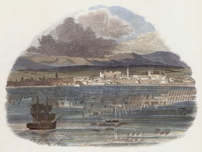 Fata Morgana (färgad gravyr) av English School