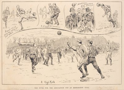 Finalen för Association Cup på Kennington Oval, "Illustrated Sporting and Dramatic News" av English School