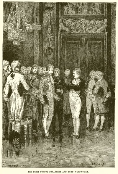 Förste konsuln Bonaparte och Lord Whitworth av English School