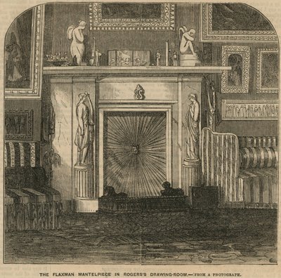 Flaxman Mantelpiece i Rogers the Poets salongen, Rogers House, St James