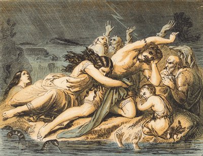 The Flood (färgad gravyr) av English School