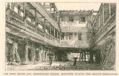 The Four Swans Inn, Bishopsgate Street av English School