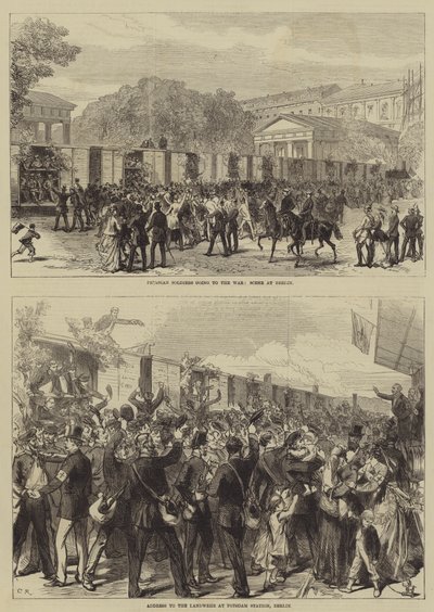 Det fransk-preussiska kriget (gravyr) av English School