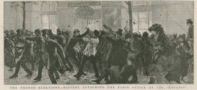 De franska valen - upprorsmakare attackerar Galois-kontoret i Paris av English School