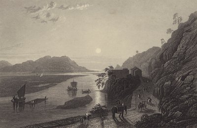 Ganges rinner ut på slätterna nära Haridwar (gravyr) av English School