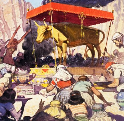 Guldkalven (gouache på papper) av English School
