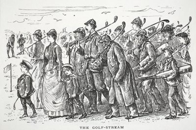 The Golf-Stream, illustration från Punch av English School