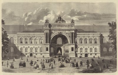 Den stora ingången till Parisutställningen, i Champs Elysees (gravyr) av English School
