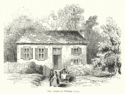 The Grave of William Penn (gravyr) av English School
