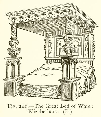 The Great Bed of Ware; Elizabethan av English School
