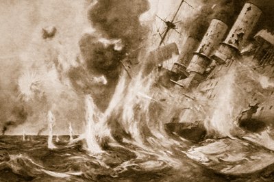 Den stora brittiska segern utanför Falklandsöarna: tysk amiral går ner med sitt flaggskepp, 1914-19 av English School