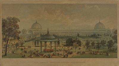 Den stora internationella utställningen, sett från trädgårdsträdgården, 1851 av English School