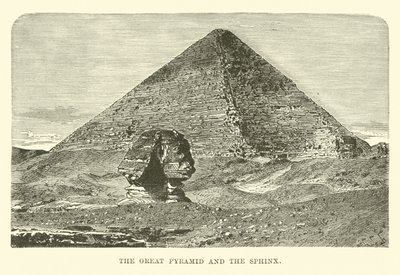 Den stora pyramiden och sfinxen av English School