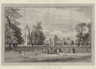 The Great Schools of England, Rugby School, from the Close (gravyr) av English School