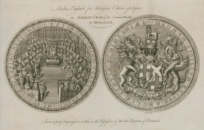 The Great Seal of Commonwealth of England av English School