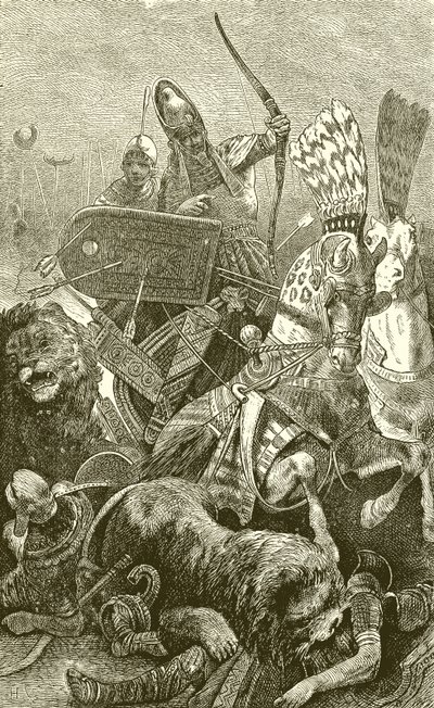 Den store Sesostris (Rameses II) i slaget vid Kadesch av English School