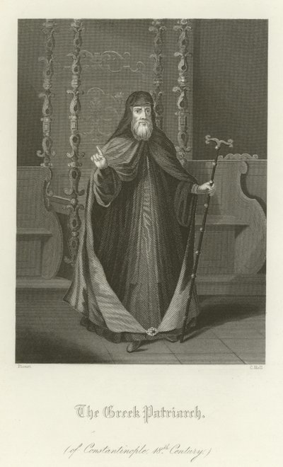 Den grekiska patriarken av Konstantinopel, 1700-talet av English School