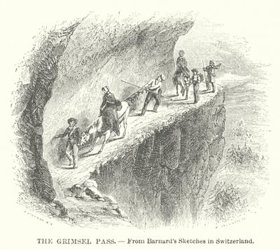 Grimselpasset (gravyr) av English School