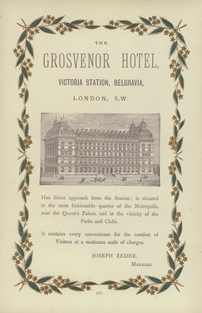 The Grosvenor Hotel (gravyr) av English School