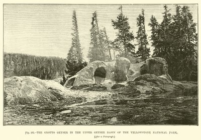 Grottogejsern i Upper Geyser Basin i Yellowstone National Park av English School