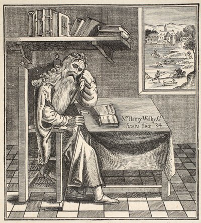 The Grub Street Hermit, från en bild publicerad av Richardson, 1794 av English School