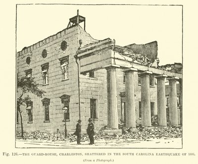 Guard-House, Charleston, krossades i jordbävningen i South Carolina 1886 av English School