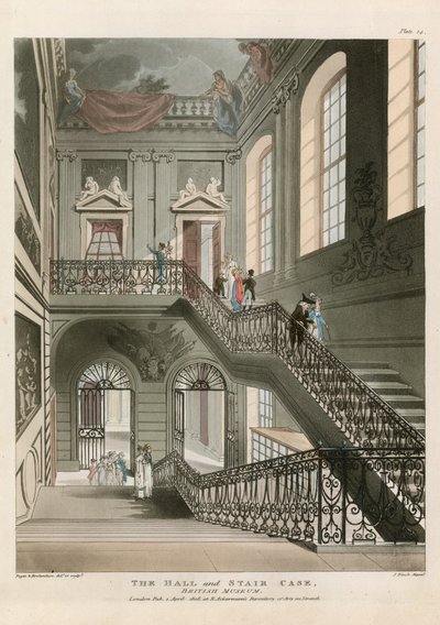 The Hall and Stair Case, British Museum av English School