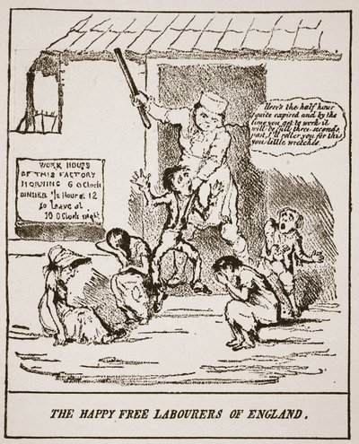 The Happy Free Laborers of England, från ett tryck publicerat 1833, illustration från The Church of England: A History for the People av H.D.M. Spence-Jones, pub. ca 1910 (sepiafoto) av English School