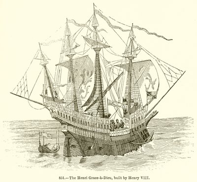 Henri Grace-a-Dieu, byggd av Henry VIII av English School