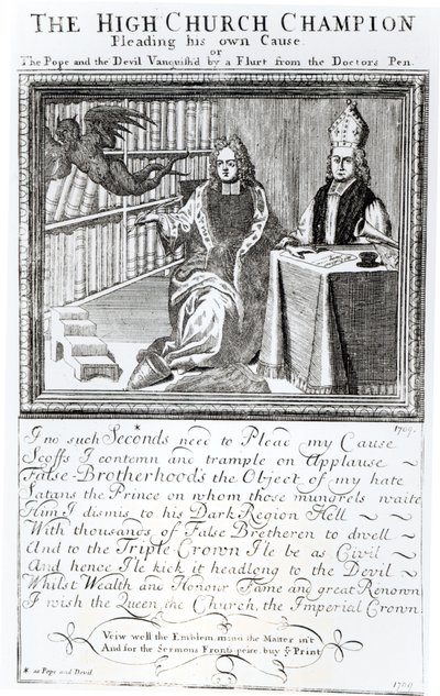 The High Church Champion, Pläding his own Cause, 1709 av English School