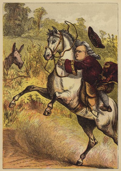 The History of John Gilpin (färgad gravyr) av English School