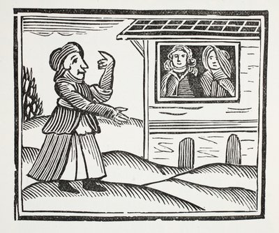 The History of Mother Shipton, illustration från Chap-books of the artonde århundrade av John Ashton, pub. 1882 av English School