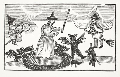 The History of Mother Shipton, illustration från Chap-books of the artonde århundrade av John Ashton, pub. 1882 av English School