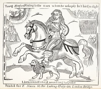 Historien om den blinde tiggaren från Bethnal Green, illustration från Chapter-books of the artonde århundrade av John Ashton, pub. 1882 av English School