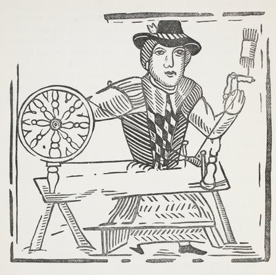 Historien om den blinde tiggaren från Bethnal Green, illustration från Chapter-books of the artonde århundrade av John Ashton, pub. 1882 av English School
