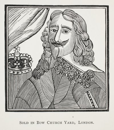The History of the Royal Martyr, King Charles the First, illustration från Chap-books of the artonde århundrade av John Ashton, pub. 1882 av English School