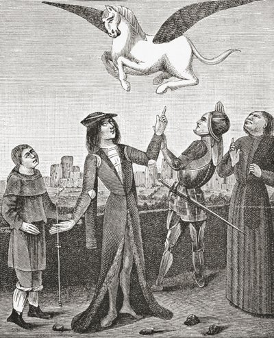 Hästen Pegasus, 1878 av English School