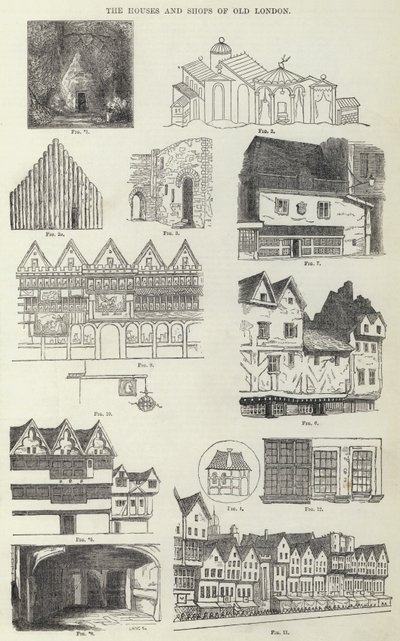 The Houses and Shops of Old London (gravyr) av English School