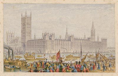 Houses of Parliament, Palace of Westminster, London av English School