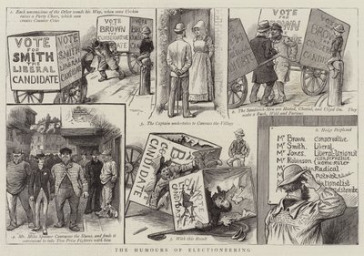 The Humors of Electioneering (gravyr) av English School
