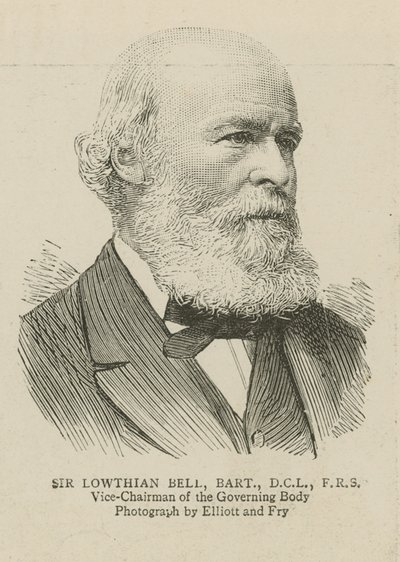 Imperial Institute: Sir Lowthian Bell, vice ordförande i det styrande organet av English School