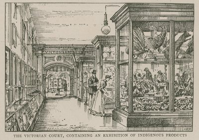 The Imperial Institute: The Victorian Court, som innehåller en utställning av inhemska produkter av English School
